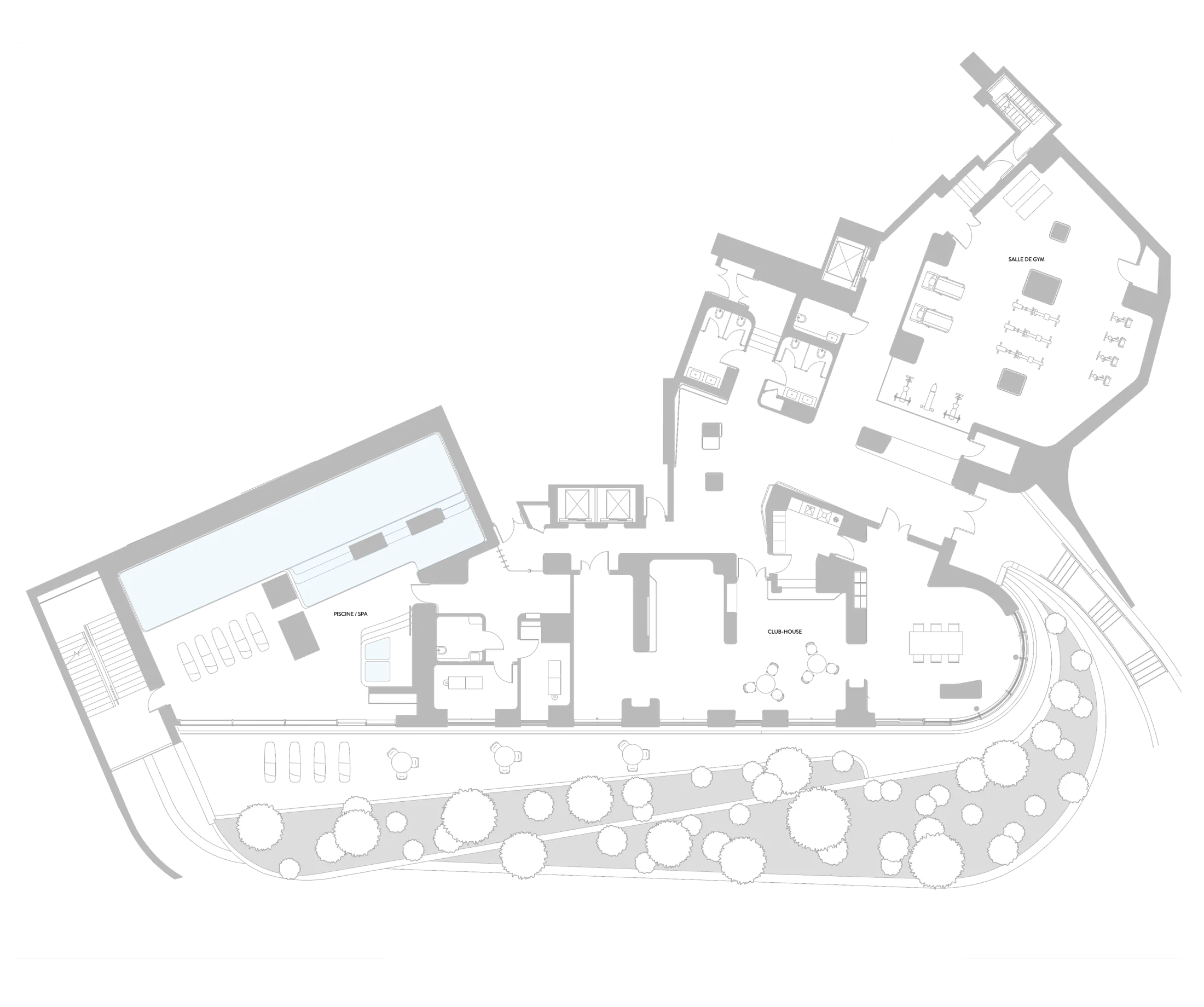FLOOR -5 AMENITIES POOL, GYM, CLUBHOUSE