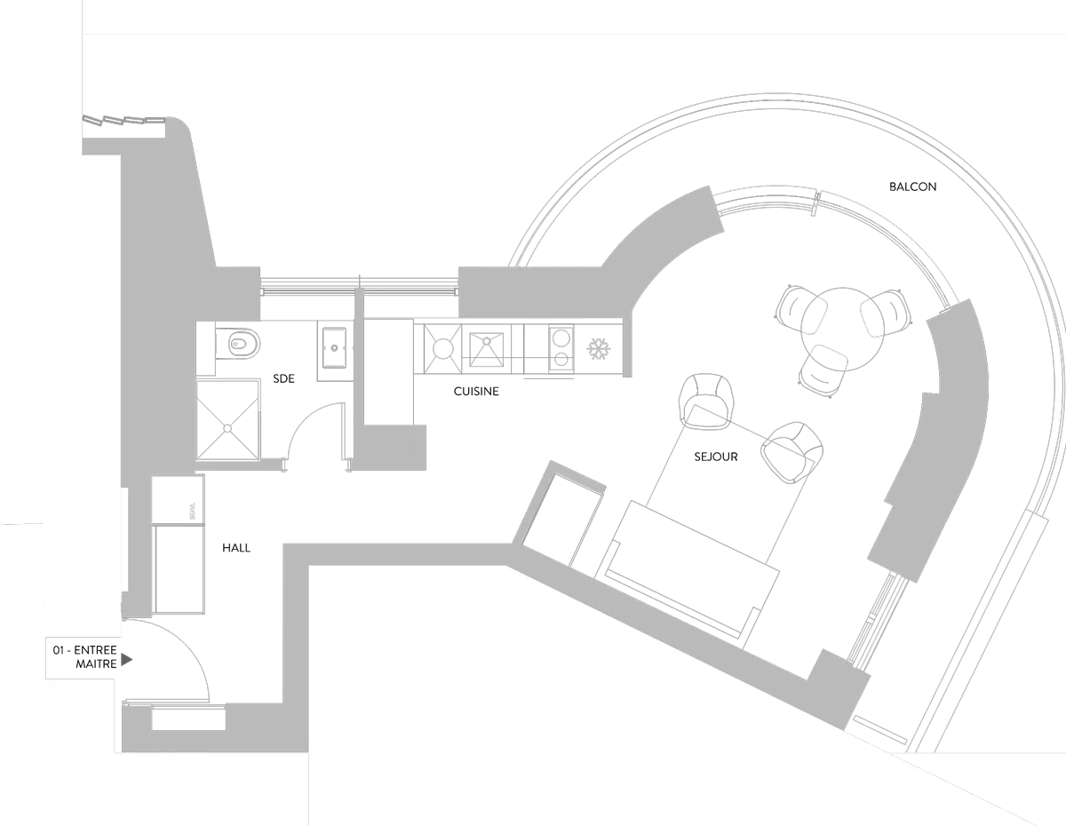  Studio Exemple de plan d'étage